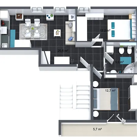 Daire La Terrasse - L'orso, Terazzo Vista Mare